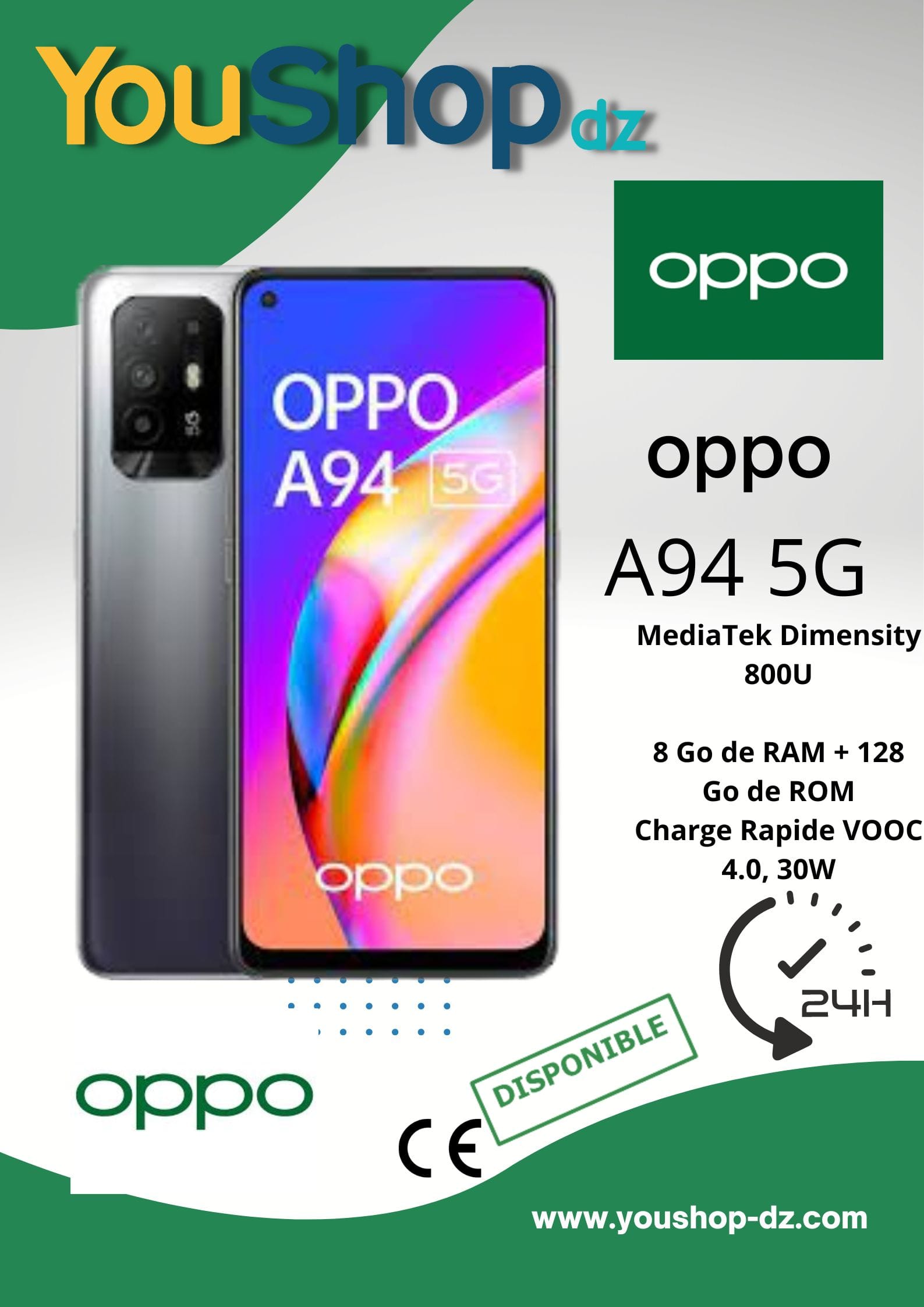 OPPO A94 5G 8/128 — YouShop DZ