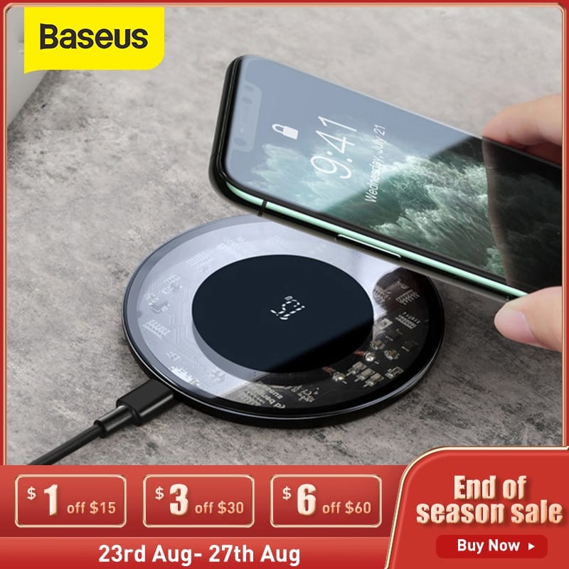 Baseus 15W Chargeur Sans fil Qi Wireless Fast Charging — YouShop DZ