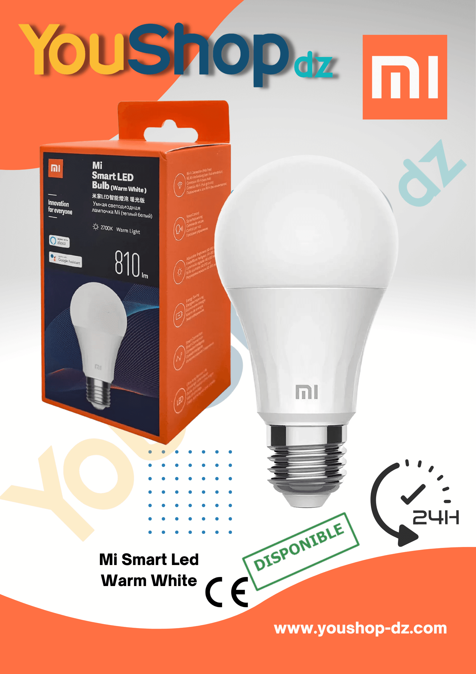 XIAOMI MI SMART LED BULB 810IM (WARM WHITE) — YouShop DZ