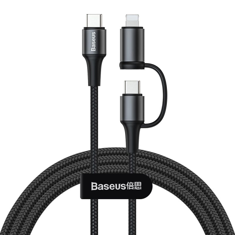 baseus-cable-2-en-1-type-c-60w-lightning-18w-1_001-1.jpg Baseus Cable 2 in 1 usb type c to usb type c Lightning iPhone macbook pro — YouShop DZ