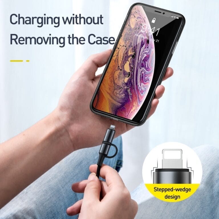 baseus-cable-2-en-1-type-c-60w-lightning-18w-5_001.jpg Baseus Cable 2 in 1 usb type c to usb type c Lightning iPhone macbook pro — YouShop DZ