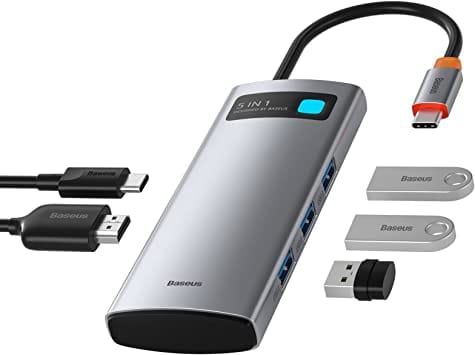Baseus Adaptateur 5 in 1 hub Usb Type-C Vers Hdmi,, 3.0 Pd, 100W — YouShop DZ