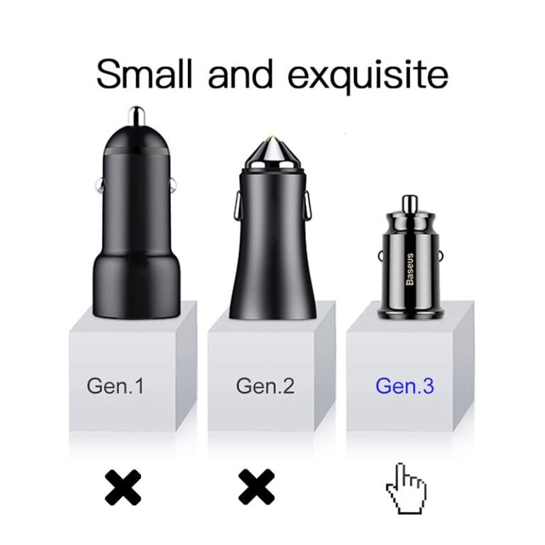 Baseus Mini Chargeur de voiture double USB — YouShop DZ