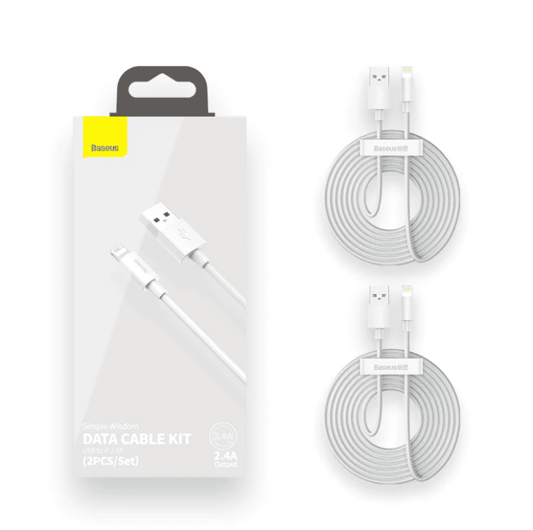 cable-baseus-pour-iphone-2.4a-150cm-1.png Baseus cable iphone 2.4A 2pcs blanc 150cm — YouShop DZ