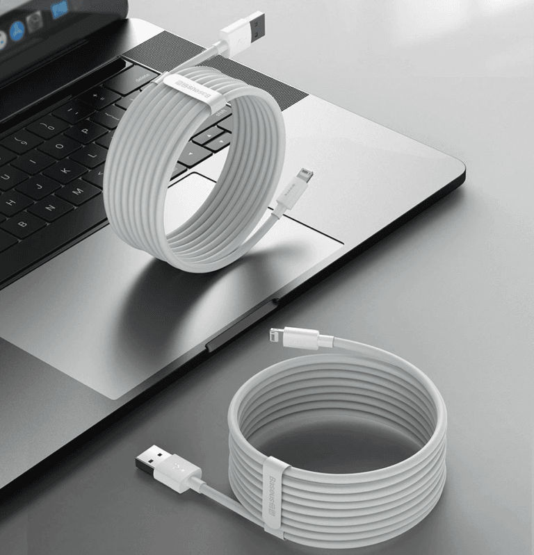 cable-baseus-pour-iphone-2.4a-150cm-2.png Baseus cable iphone 2.4A 2pcs blanc 150cm — YouShop DZ