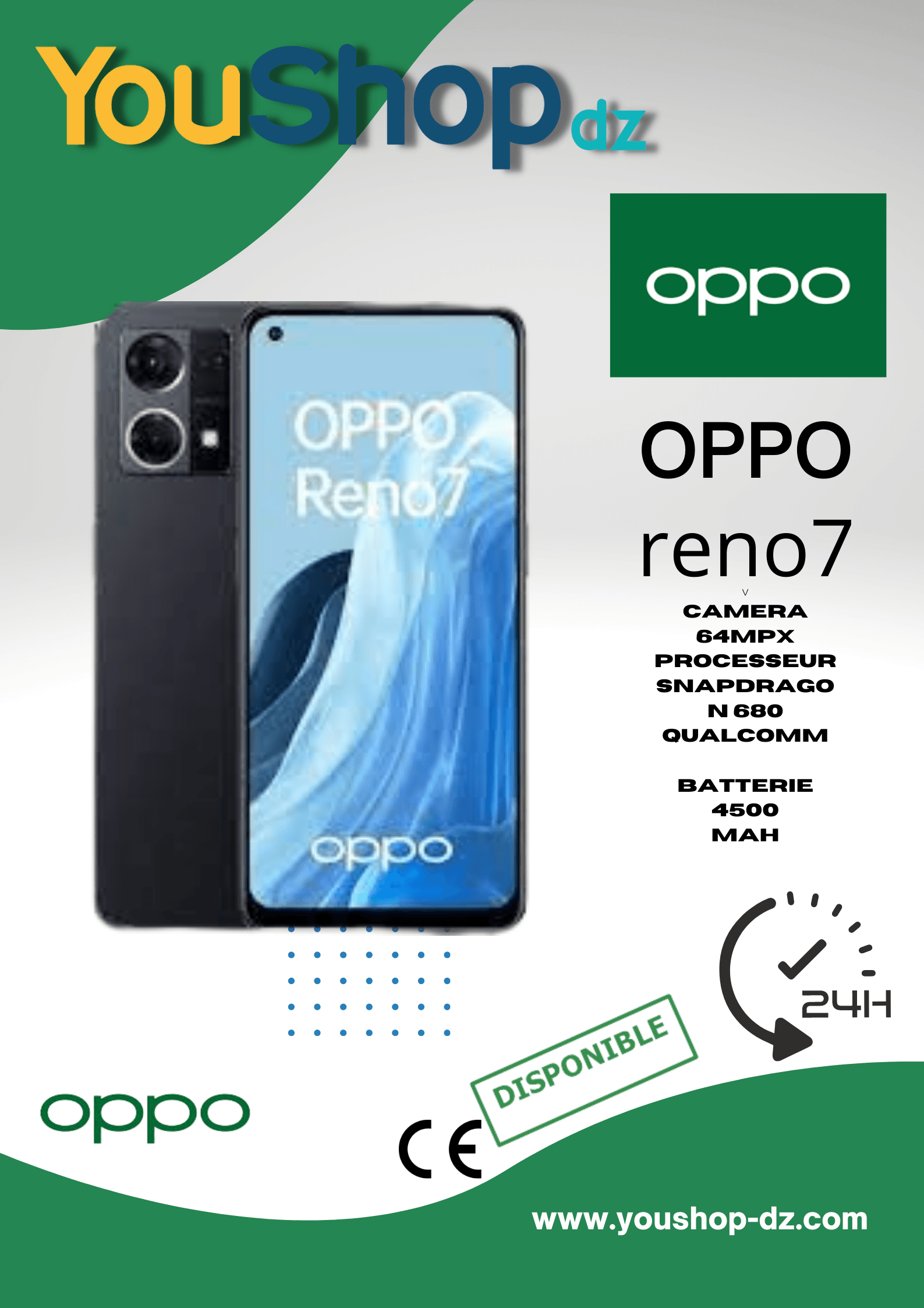 OPPO reno 7 8/128 — YouShop DZ
