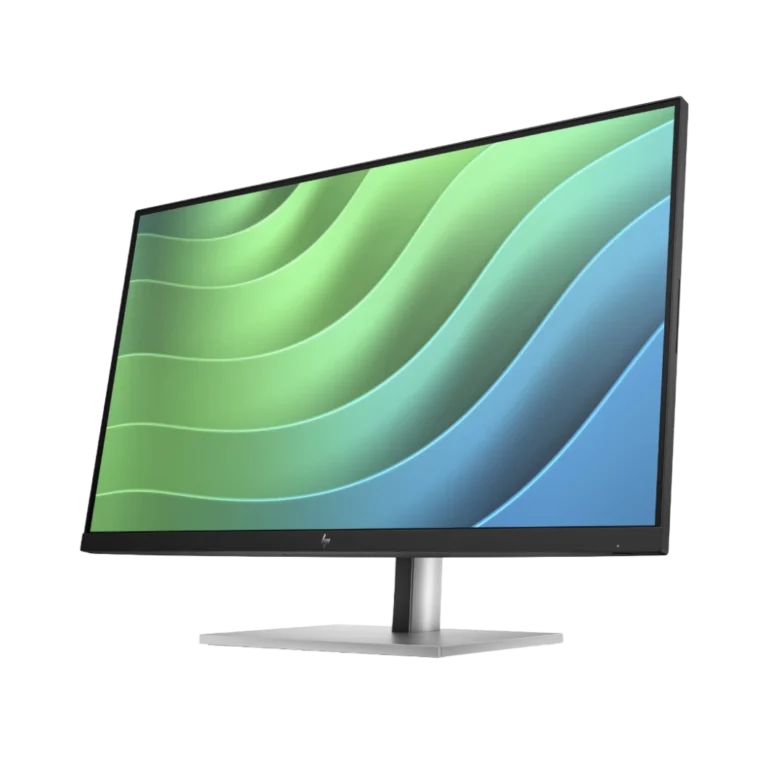 Vue de trois quarts gauche de l'écran HP E27 G5 FHD