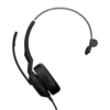 Evolve2 50 Mono algerie youshop-1 Design ergonomique du casque monaural Jabra Evolve2 50 Mono, idéal pour les centres d'appels et le télétravail en Algérie.