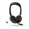 Evolve2 65 Flex Casque Sans Fil Jabra youshop algerie (3) Vue de trois quarts face du Jabra Evolve2 65 Flex avec micro perche et adaptateur USB