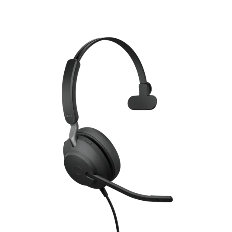 Jabra Evolve2 40 SE MS youshop algerie (3) Vue de profil du micro-casque professionnel Jabra Evolve2 40 SE MS
