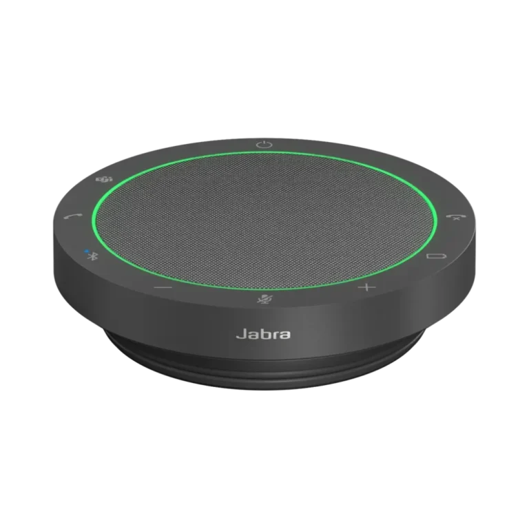 Jabra Speak2 55 MS youshop algerie-1 Haut-parleur de conférence Jabra Speak2 55 MS vue perspective de face avec anneau LED indicateur YouShop Algérie.