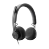 Logitech Zone Wired MSFT-4 Logitech Zone Wired MSFT vue laterale avec micro relevé