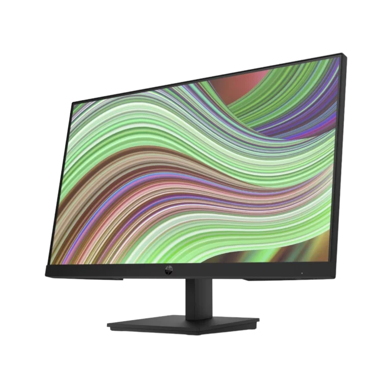 Vue de trois quarts gauche de l'écran d'ordinateur HP V24v G5 FHD