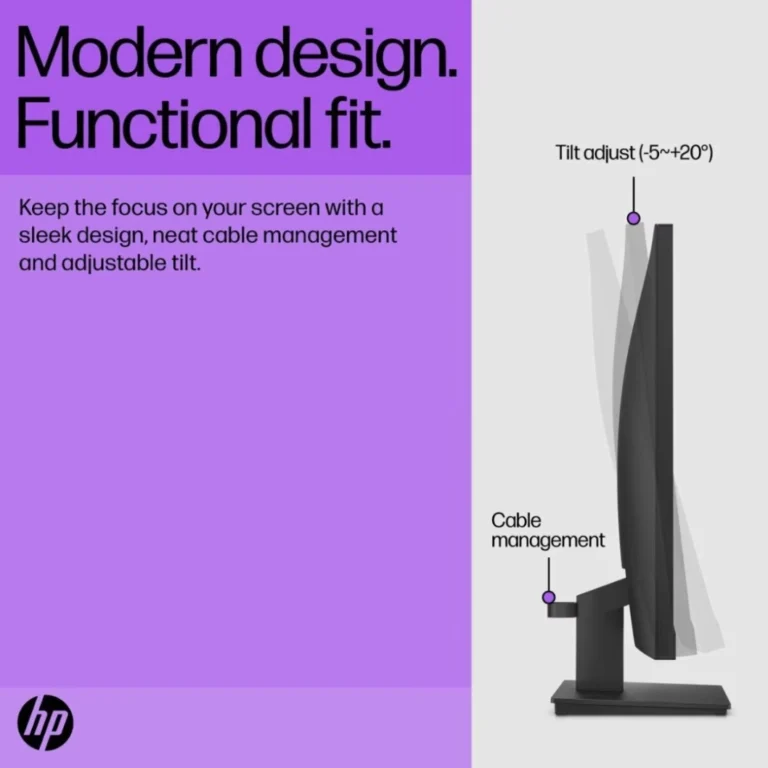ecran Hp P27 G5 FHD Youshop algerie-2 Infographie de l'inclinaison ergonomique de l'écran HP P27 G5 FHD