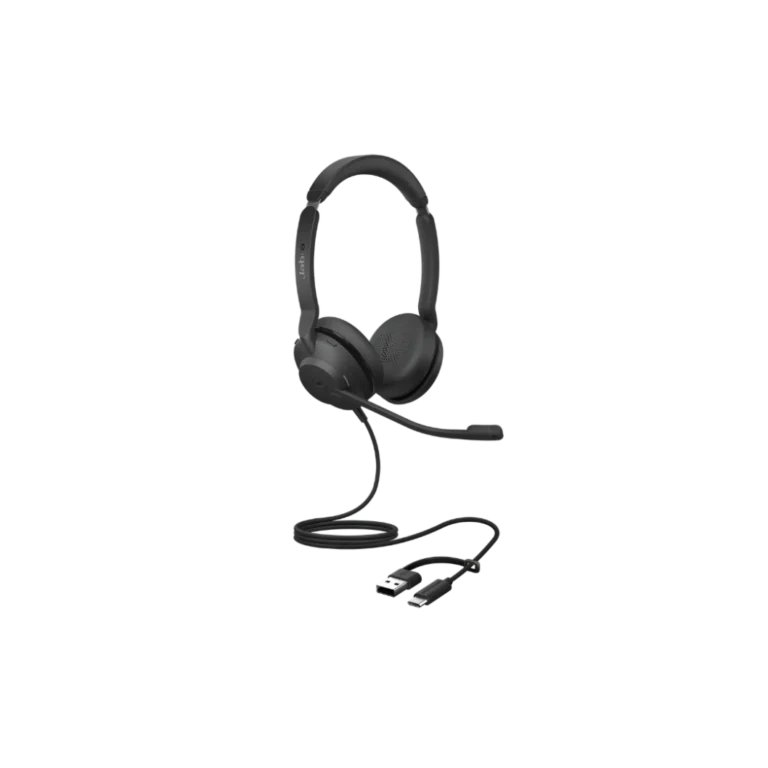 Jabra Evolve2 30 Duo connexion USB matériel informatique Algérie YouShop Vue globale avec câble USB