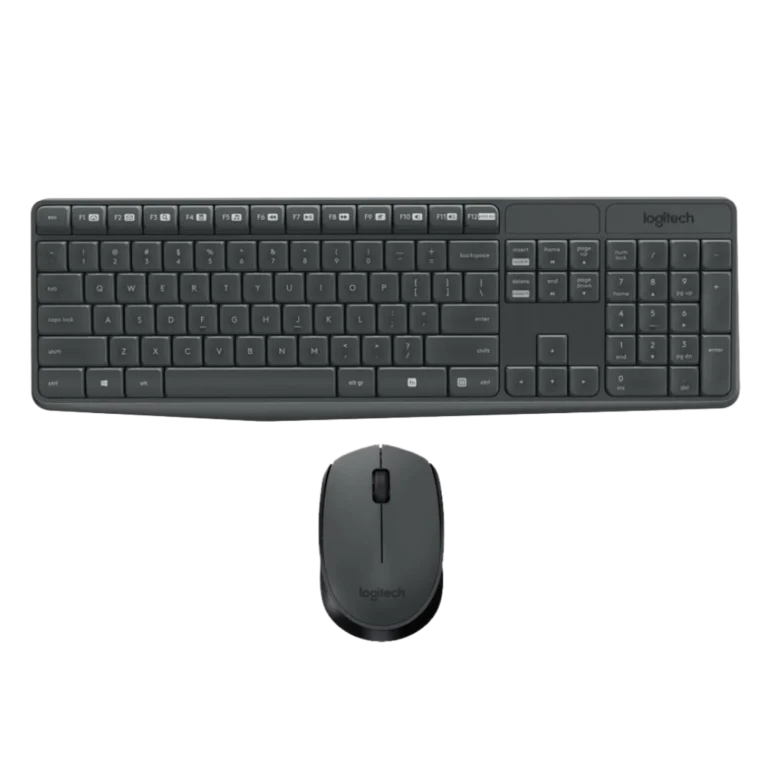 logitech mk235 calavier souris en bas du clavier sans fil vu de haut