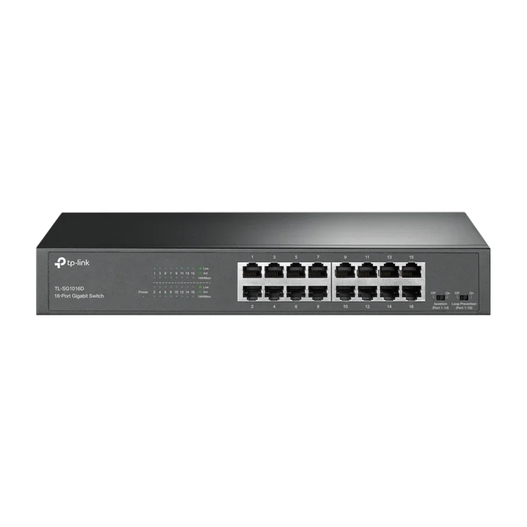 7ifuzy.webp TP-Link TL-SG1016D Switch Gigabit 16 Ports Rack/Bureau — YouShop DZ
