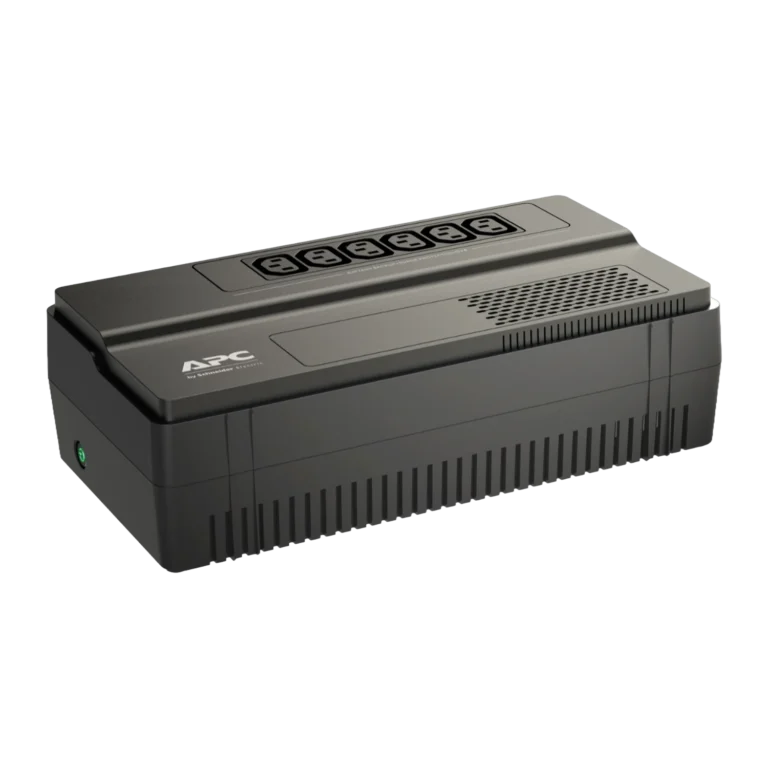 APC BV650I - Arrière prises IEC C13 APC Back-UPS BV650I - Vue arrière 4 prises IEC C13 et connecteur batterie