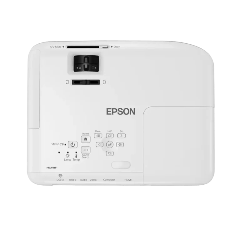 EPSON EB-W06-3 Connectique Epson EB-W06 : HDMI, USB-A, USB-B, VGA, Composite