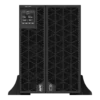 APC Smart-UPS SRT 15kVA - Vue de face mode tour APC Smart-UPS SRT 15kVA SRTG15KXLI en mode tour, vue de face, ventilateurs hexagonaux, écran LCD ONLINE 230V 50Hz, logo APC, pied de tour