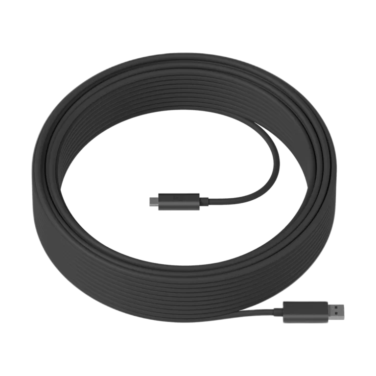 Logitech Strong USB 25m Algerie YouShop 1 Logitech Strong USB 25m câble actif fibre optique USB-A vers USB-C Algérie YouShop