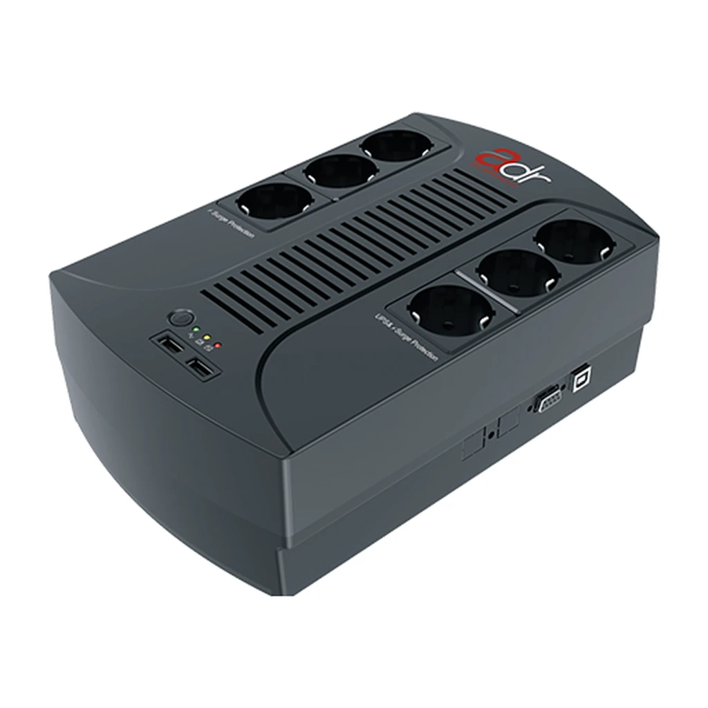djifun.webp ADR ADR214 - Onduleur Line Interactive 850 VA / 510 W 6 prises + USB — YouShop DZ