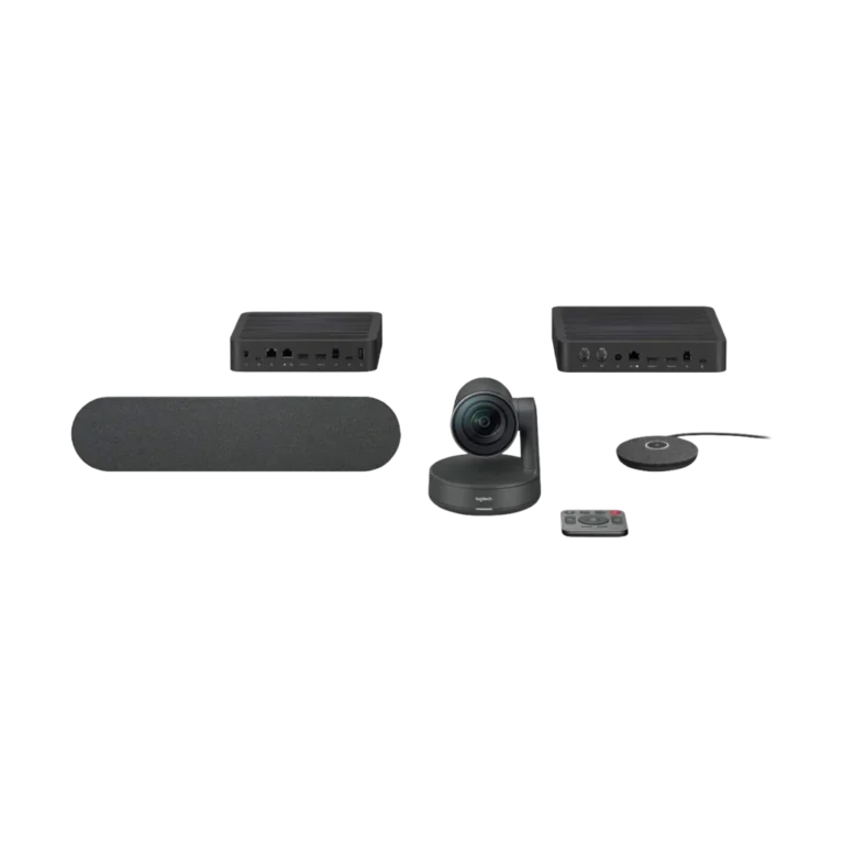 Hub de table et hub d'écran pour gestion de câblage Logitech Rally