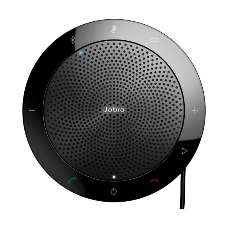 Haut-parleur de conférence Jabra Speak 510 MS vue de dessus avec interface tactile et indicateurs LED YouShop Algérie.
