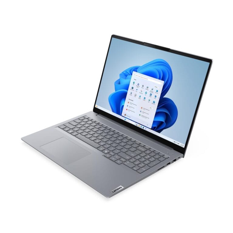Lenovo ThinkBook 16 G9 IRL vue 3-4 droite Algerie Lenovo ThinkBook 16 G9 IRL - vue 3/4 droite design aluminium Arctic Grey - YouShop Algérie