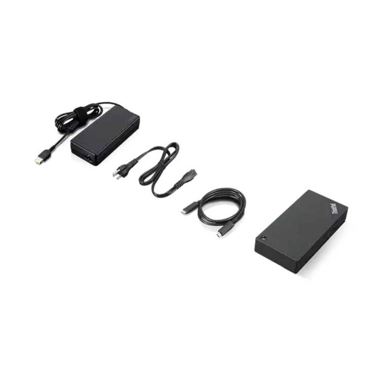 STATION D’ACCUEIL THINKPAD UNIVERSELLE USB-C ALGERIE (2) LENOVO DOCKSTATION THINKPAD USB-C vue comportants les composants du produit