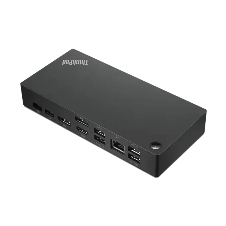 STATION D’ACCUEIL THINKPAD UNIVERSELLE USB-C ALGERIE (6) LENOVO DOCKSTATION THINKPAD USB-C vue de haut derrière