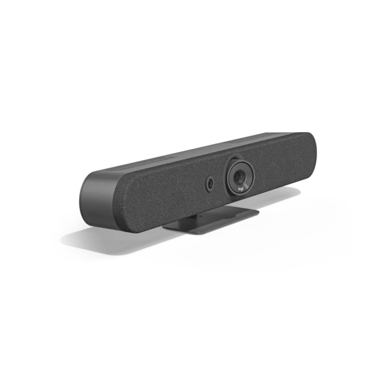 Logitech Rally Bar Mini Algérie Visioconférence Tout-en-un 4K (1) Barre de visioconférence 4K Logitech Rally Bar Mini Graphite - YouShop Algérie vue laterale