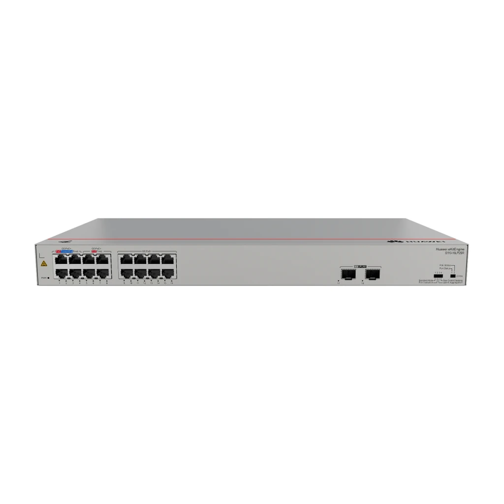 ulzwjc.webp Huawei S110-16LP2SR Switch Gigabit 16 ports (12 PoE+ 124W) + 2 combo SFP — YouShop DZ