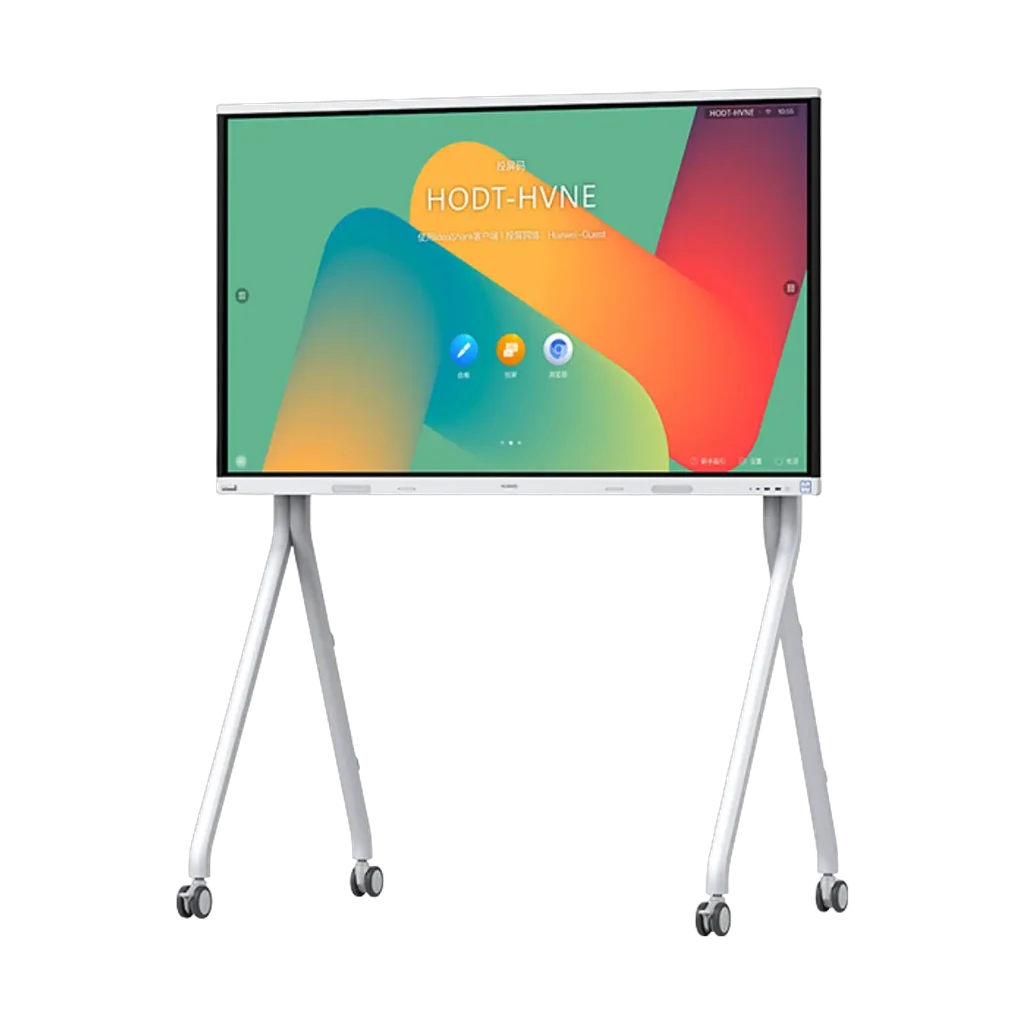 huawei-ideahub-b2-1-youshop-algerie écran interactif Huawei IdeaHub B2 vue de face coté gauche avec support à roulettes