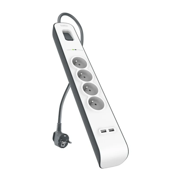 vixdj8.webp Belkin Multiprise Parafoudre 4 prises + 2 USB BSV401CA2M — YouShop DZ