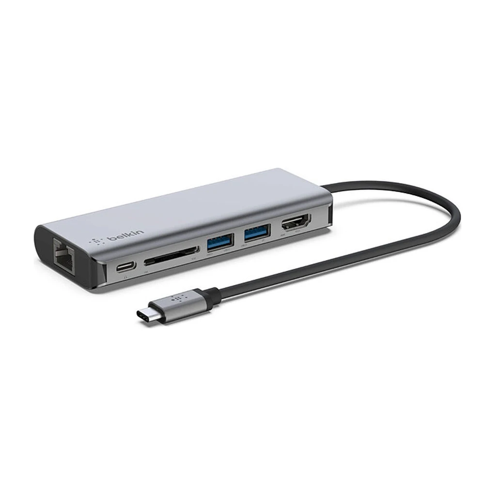 w53kap.webp Belkin Adaptateur USB-C Multiport 6-en-1 4K HDMI USB-C PD 100W — YouShop DZ