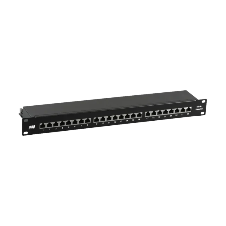 5zde4c.webp Panneau de brassage Ekivalan 24 ports 1U + 24 connecteurs Cat6A (kit) — YouShop DZ