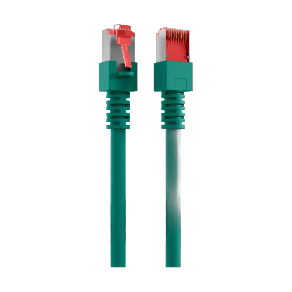 7ihqdb.webp Cordon reseau Ekivalan Cat6A S/FTP vert 3 m - RJ45 LSZH snagless — YouShop DZ