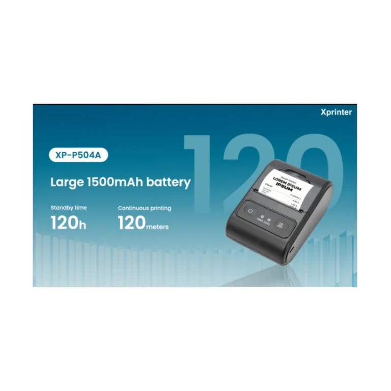 is4kkk.webp Imprimante ticket mobile XPRINTER XP-P504A — 58 mm Bluetooth — YouShop DZ