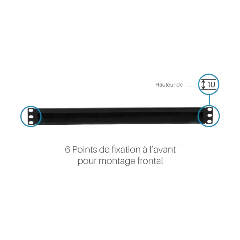 Passe-cables Ekivalan 1U a brosse 3 compartiments - noir (19") — YouShop DZ
