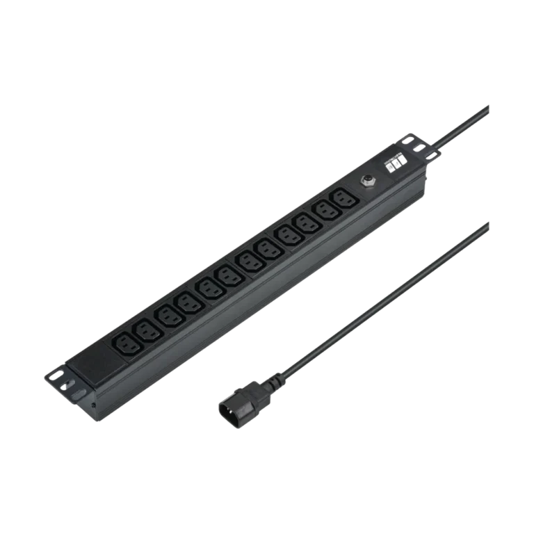 r11efu.webp Bandeau de prises Ekivalan alu 19" 1U 9 prises IEC C13 + cordon IEC — YouShop DZ