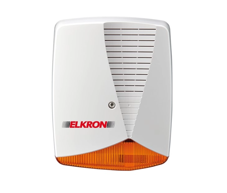 80HP7A00211.webp Sirène extérieure Elkron HPA700P avec flash | polycarbonate, autoalimentée, EN50131-4