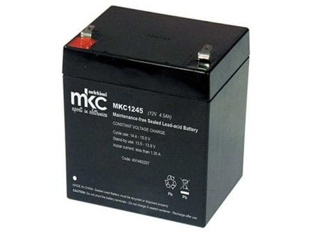 Batterie-plomb-acide-12V-45-Ah-Elkron-centrale-et-sirene Batterie plomb-acide rechargeable 12V 4,5 Ah - centrale et sirène Elkron