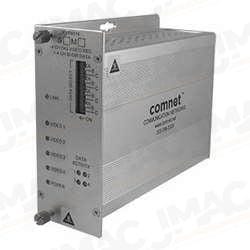 COMNET-FVT4014M1__96427.1661670375.jpg Émetteur vidéo 4 voies + données sur fibre optique Comnet FVT4014M1 - Multimode 10 bits