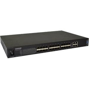 Comnet-Commercial-Grade-24-Port-Gigabit-Managed-Ethernet-Switch.jpg Switch Ethernet Administrable Comnet CWGE24MS2 | 20 ports SFP 100/1000Base-FX + 4 combo Gigabit L2/L3