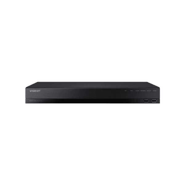 HRX-1620_F_En-1.png Enregistreur Vidéo Numérique Pentabrid Wisenet HRX-1634 16 Canaux 8MP 2 HDD