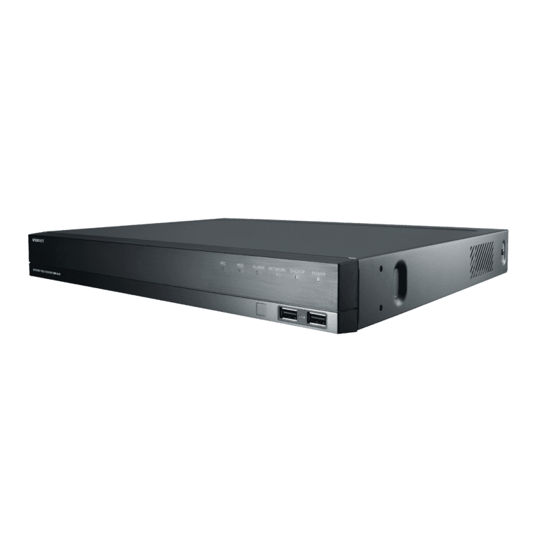 QRN-1610S_En_25EA25B325A025ED2599259425EC25A72588.png Enregistreur NVR IP Wisenet QRN-1610SP | 16 canaux PoE, jusqu'à 8 MP, 2 HDD