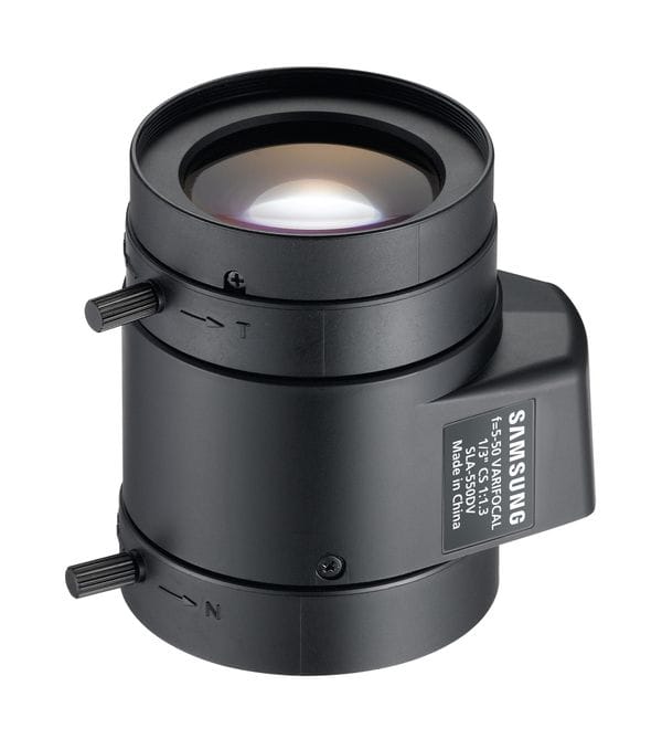 SLA-550DV-image.jpg Objectif Varifocal Wisenet SLA-550DV - 5-50mm Auto Iris 1/3'' CS-Mount