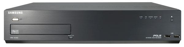 SRN-1670D_F.jpg Enregistreur NVR IP Wisenet SRN-1670DP1TB | 16 canaux 4CIF, 5 HDD max, 1 To fourni