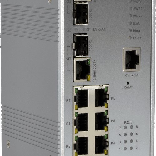 cnge2fe8mspoe.png Switch Ethernet Administrable PoE+ Comnet CWGE2FE8MSPOE+ | 8 ports 10/100 PoE+ 240W + 2 combo Gigabit
